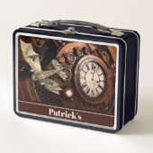 ヴィンテージモノグラムの金属弁当箱 メタルランチボックス (正面)