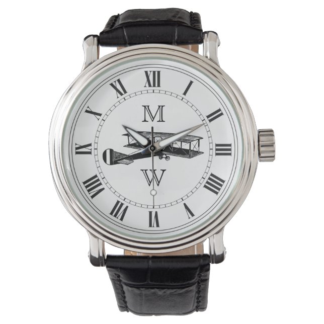 ヴィンテージモノグラムの飛行機 腕時計 (正面)