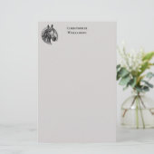 ヴィンテージモノグラムの馬 便箋 (スタンド正面)