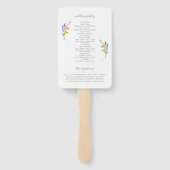 ヴィンテージモノグラムカラフル庭園の結婚式プログラム ハンドファン (裏面)