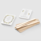 ヴィンテージモノグラムカラフル庭園の結婚式プログラム ハンドファン (組立なし)