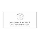 ヴィンテージモノグラムクレスト差出人住所 ラバースタンプ (インプリント)