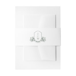 ヴィンテージモノグラムクレスト結婚式招待状インビタティ 招待状ベリーバンド