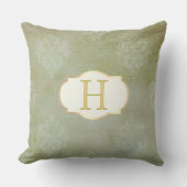 ヴィンテージモノグラムスモークグリーンアレーダマスク クッション (正面)