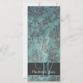 ヴィンテージモノグラムダマスク〜結婚の 招待状 (裏面)