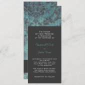 ヴィンテージモノグラムダマスク〜結婚の 招待状 (正面/裏面)