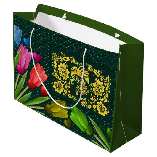 ヴィンテージモノグラムパターン ラージペーパーバッグ (裏面アングル)