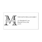 ヴィンテージモノグラムファミリー名差出人住所 ラバースタンプ (インプリント)