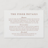 ヴィンテージモノグラムブラウン&ベージュ色結婚ズ詳細 エンクロージャーカード (正面)