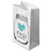 ヴィンテージモノグラムメイスンジャー結婚式の引き出物抱き枕 スモールペーパーバッグ (正面アングル)