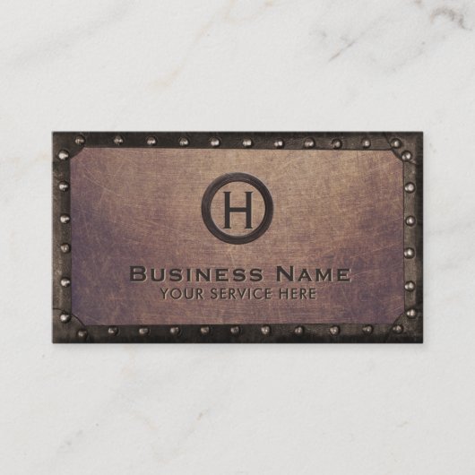 ヴィンテージモノグラムラスティ金属フレーム 名刺 (正面)