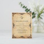 ヴィンテージモノグラムリハーサルディナー招待状カード 招待状 (スタンド正面)