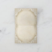 ヴィンテージモノグラムレースアンティーククラックルスワールフォーマル ノートカード (内部)