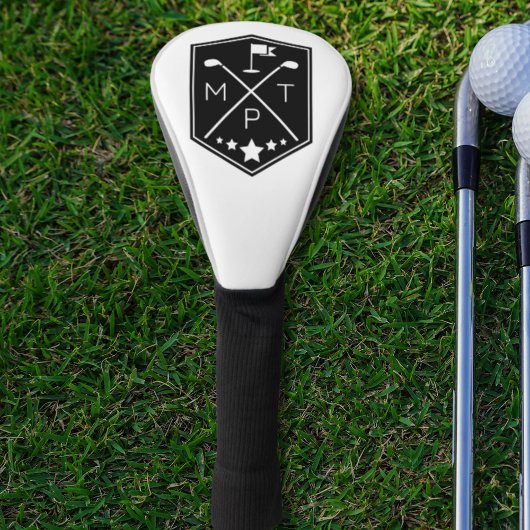 ヴィンテージモノグラム名パーソナライズされた ゴルフヘッドカバー