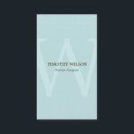 ヴィンテージモノグラム名刺 – ライトブルー 名刺<br><div class="desc">ゴージャスな素朴な背景とモノグラムを混ぜ合わせスタイリッシュて、このモダンとヴィンテージモノグラムの名刺は喜ぶに違いない。その他のカラーオプションはberryberrysweet.comから入手できる</div>