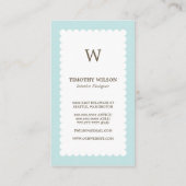 ヴィンテージモノグラム名刺 – ライトブルー 名刺 (裏面)