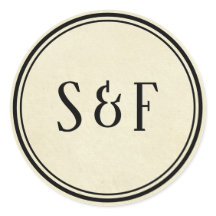 ヴィンテージモノグラム封筒用シール