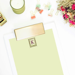 ヴィンテージモノグラム文字フローラフレーム新しい紙