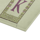 ヴィンテージモノグラム文字フローラフレーム新しい カッティングボード (角)