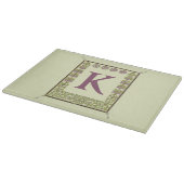 ヴィンテージモノグラム文字フローラフレーム新しい カッティングボード (角)