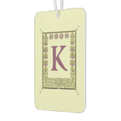 ヴィンテージモノグラム文字フローラフレーム新しい カーエアーフレッシュナー (左)