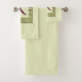 ヴィンテージモノグラム文字フローラフレーム新しい バスタオルセット (インサイチュ)