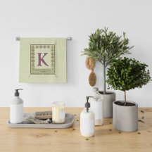 ヴィンテージモノグラム文字フローラフレーム新しい