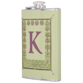 ヴィンテージモノグラム文字フローラフレーム新しい フラスク (左)