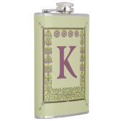 ヴィンテージモノグラム文字フローラフレーム新しい フラスク (右)