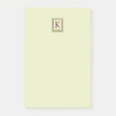 ヴィンテージモノグラム文字フローラフレーム新しい ポストイット (正面)
