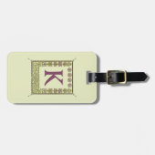 ヴィンテージモノグラム文字フローラフレーム新しい ラゲッジタグ (正面横)