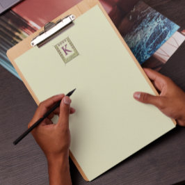 ヴィンテージモノグラム文字フローラフレーム新しい 便箋