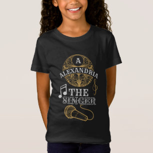 ヴィンテージモノグラム歌手おもしろい音楽マイク Tシャツ
