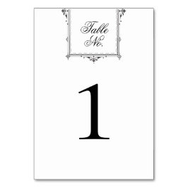 ヴィンテージモノグラム白黒結婚ズ テーブルナンバー