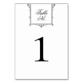 ヴィンテージモノグラム白黒結婚ズ テーブルナンバー (裏面)