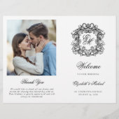 ヴィンテージモノグラム結婚クレストの写真プログラム (正面)