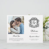 ヴィンテージモノグラム結婚クレストの写真プログラム (スタンド正面)