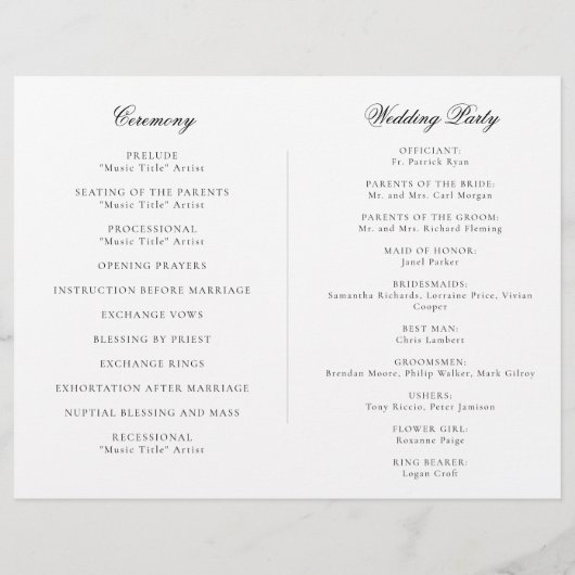 ヴィンテージモノグラム結婚クレストの写真プログラム (裏面)