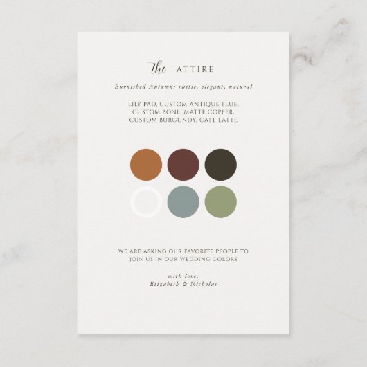 ヴィンテージモノグラム |の結婚ゲスト詳細 エンクロージャーカード (裏面)