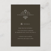 ヴィンテージモノグラム |の結婚ゲスト詳細 エンクロージャーカード (正面)