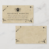 ヴィンテージモノグラム&インクステイン結婚ズのウェブサイト エンクロージャーカード (正面/裏面)