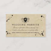 ヴィンテージモノグラム&インクステイン結婚ズのウェブサイト エンクロージャーカード (正面)