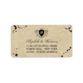 ヴィンテージモノグラム&インクステイン結婚ズ ラベル (正面)