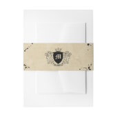 ヴィンテージモノグラム&インクステイン結婚ズ 招待状ベリーバンド (正面例)