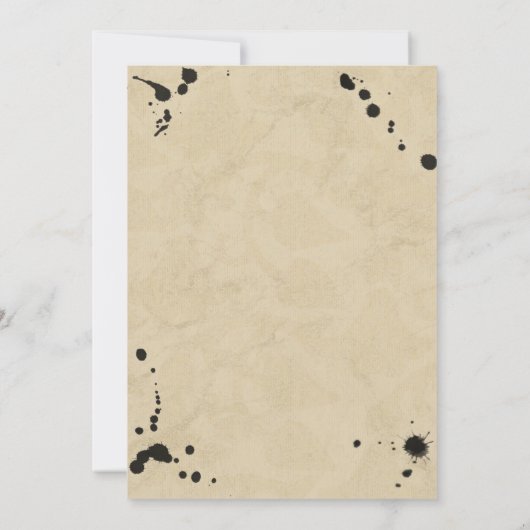 ヴィンテージモノグラム&インクステイン結婚ズ 招待状 (裏面)