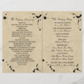 ヴィンテージモノグラム&インクステイン結婚式 プログラム (裏面)