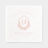 ヴィンテージモノグラム | フローラボホ結婚ス 箔ナプキン (正面)