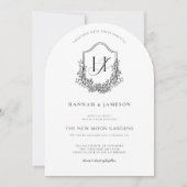 ヴィンテージモノグラム | フローラボホ結婚式招待状 招待状 (正面)