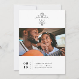 ヴィンテージモノグラム |写真の日付の保存 セーブザデート