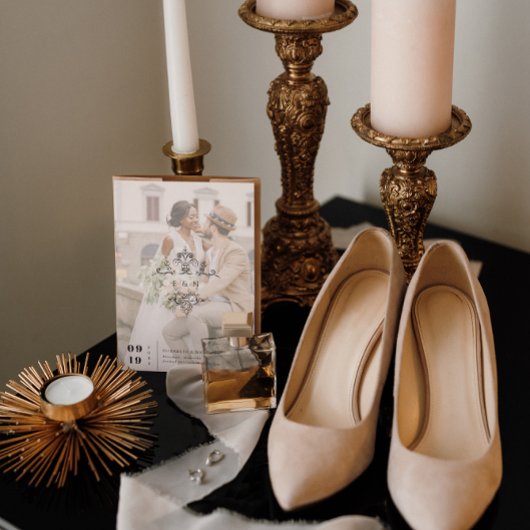 ヴィンテージモノグラム |写真の日付の保存 セーブザデート